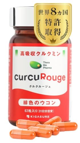 KIGASURE 高吸収型 クルクミン ウコンエキス 202倍 クルクルージュ サプリメント 62粒 1ヶ月分