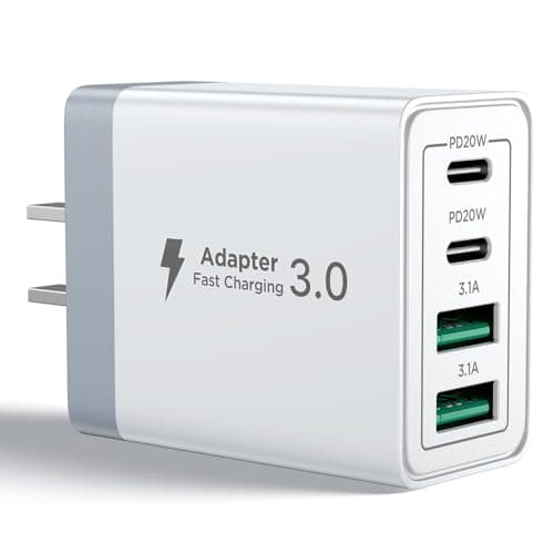 Aioneus 充電器 Type-C 4ポート (USB-C×2/USB-A×2) 合計40W スマホ充電器 タイプc 急速充電【PPS規格対応 PSE技術基準適合】ACアダプター 小型 軽量 携帯 電源アダプタ 4台同時充電 USB C コンセント iPhone 17/16/15/iPad/AirPods/Xiaomi/Google Pixel各種対応 出張 旅行 在宅勤務 (ホワイト)