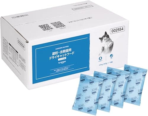 by Amazon 避妊・去勢猫用 国産 キャットフード ドライ フィッシュ味 猫 ドライフード 総合栄養食 450g×10袋 4.5kg（ケース販売）