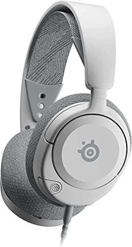 SteelSeries ゲーミングヘッドセット Arctis Nova 1 40mm 有線 PC PS5 PS4 Switch対応 軽量236g AIノイズキャンセリングマイク 360度空間オーディオ 61607 ホワイト