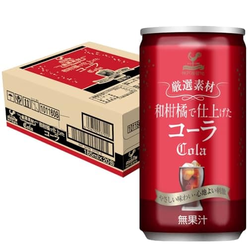 神戸居留地 厳選素材 和柑橘 コーラ 缶 185ml×20本 [ 沖縄県産シークヮーサーエキス 瀬戸内産レモンエキス 使用 クラフトコーラ 炭酸飲料 ]