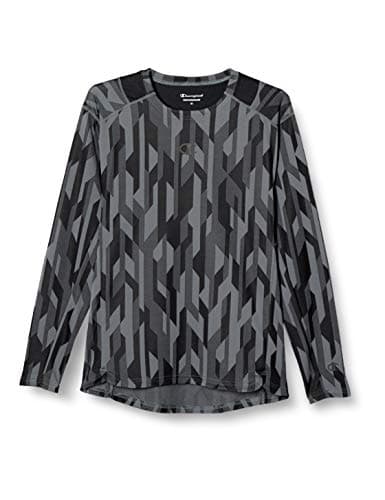 [チャンピオン] Tシャツ 速乾 ワンポイントロゴ ジャカードロングスリーブTシャツ メンズ パフォーマンス C3-TS401 ブラック L