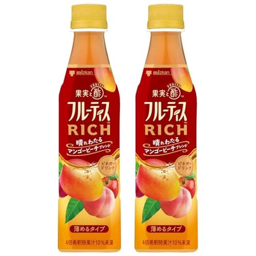 ミツカン フルーティス ＲＩＣＨ(リッチ) マンゴーピーチ 350ml×2本 希釈 飲むお酢