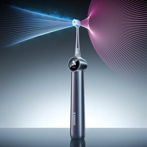 【歯周ケア特化 次世代バブルジェット洗浄】RANVOO AirJet X5 電動歯ブラシ ソニック【2026 AirJet™洗浄技術】歯科医師監修 敏感歯 歯ぐきケア対応 歯周ポケット洗浄 99.89％プラーク除去 低刺激 360度全面洗浄 4モード 感圧パネル搭載 マグネット式充電 50日間連続使用 防カビ・抗菌仕様 IPX7防水 替えブラシ3本付 旅行 出張 プレゼント ミストグレー