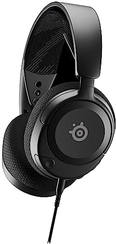 SteelSeries ゲーミングヘッドセット Arctis Nova 1 40mm 有線 PC PS5 PS4 Switch対応 軽量236g AIノイズキャンセリングマイク 360度空間オーディオ 61606 ブラック
