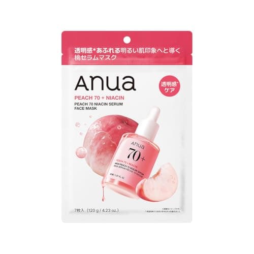 ANUA(アヌア) 桃70 ナイアシンマスクパック (7枚入り) フェイスマスク スキンケア【公式・正規品】