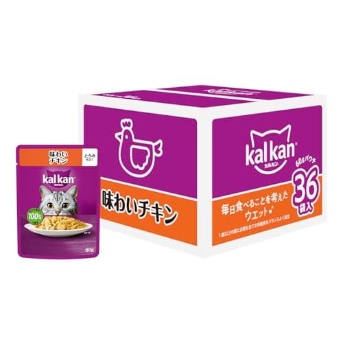 カルカン パウチ 成猫用 60g×36袋 味わいチキン ウェットフード キャットフード 総合栄養食 水分補給 大容量 まとめ買い 【EC限定】