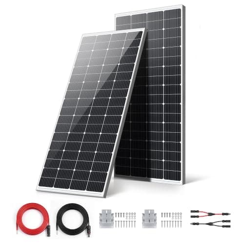 LVYUAN（リョクエン）400W 太陽光パネル 200W×2枚組 変換率21％ 高性能 25年使える耐久性！【IEC基準・TUV規格品】