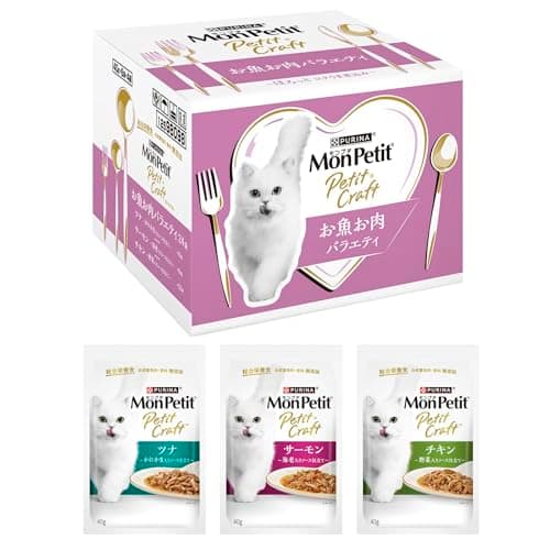 モンプチ プチクラフト パウチ お魚お肉バラエティ24袋入 【Amazon.co.jp限定】キャットフード ウェット