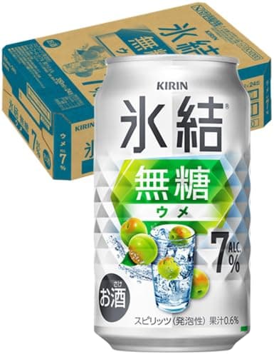 氷結無糖 ウメ Alc.7% 350ml 24本 サワー チューハイ 酎ハイ お酒 キリン [甘くない]