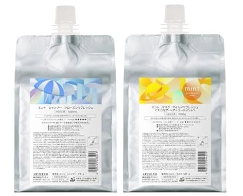 【リニューアル品】アリミノ ミント シャンプー フローズンリフレッシュ 1000mL + マスク マイルドリフレッシュ 1000g
