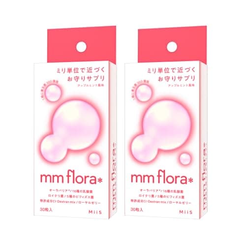 《TVCMで話題沸騰！》【公式】mm flora＊ （エムエムフローラ） 2個セット 口臭タブレット 菌活 ミント 乳酸菌 ロイテリ菌 オーラバリア 口内フローラ 口臭ケア