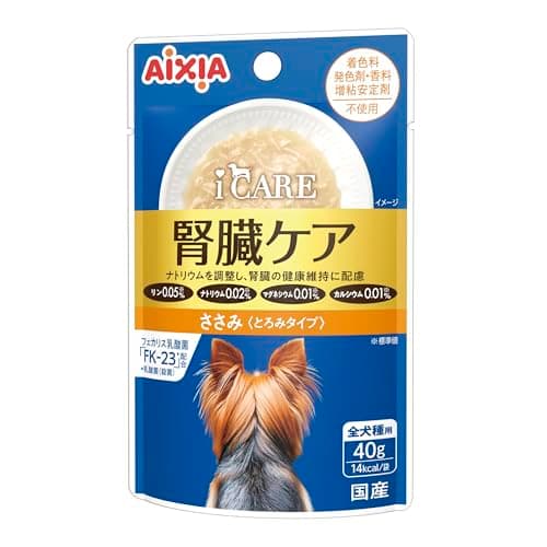 i CARE ドッグ 腎臓ケア ささみ とろみタイプ 40g×12袋 [ドッグフード・ウェット］