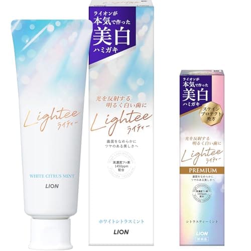 Lightee(ライティー) [医薬部外品] ホワイトニング ハミガキ ホワイトシトラスミント ペースト 歯磨き粉 100g+ミニハミガキ付 【Amazon.co.jp限定】