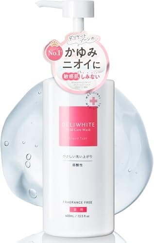 【医薬部外品】デリホワイト デリケートゾーン ソープ 液体タイプ 【 痒み 匂い 保湿ケア 】弱酸性／香料フリー／日本製（大容量400mL）