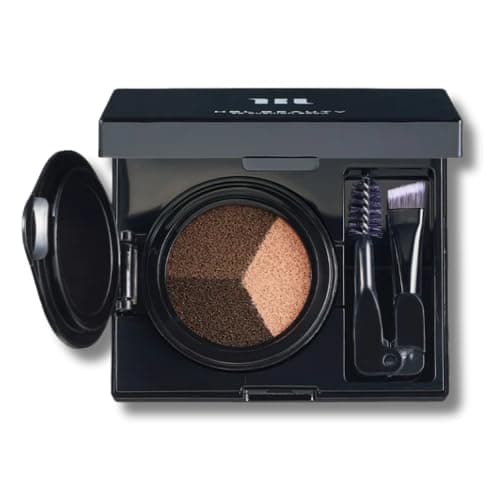 HBLBEAUTY 3Dクッションブロウ 5.4g アイブロウ アイブロー マスカラ 眉毛 ベージュ ミディアム ダーク ブラウン ブラシ リキッド ナチュラル メイクパレット 垢抜け サウナ サロン プロ仕様 レディース メンズ (01ナチュラルブラウン)
