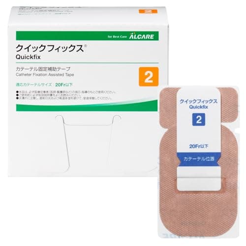 アルケア クイックフィックス 2号 19392 カテーテル固定補助テープ 1箱(100枚) 医療用チューブ 固定