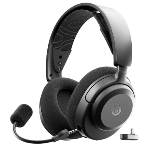 SteelSeries ゲーミングヘッドセット Arctis Nova 3PW Black モンスターハンターワイルズに最適なEQ 軽量 260g ワイヤレス 密閉型 Switch/Switch2/PC/PS5/PS4 対応 Bluetooth 5.3 2.4GHz AIノイズキャンセリング 空間オーディオ Hi-Fiサウンド 200以上のEQ 40時間連続再生 調整可能 61686 ブラック