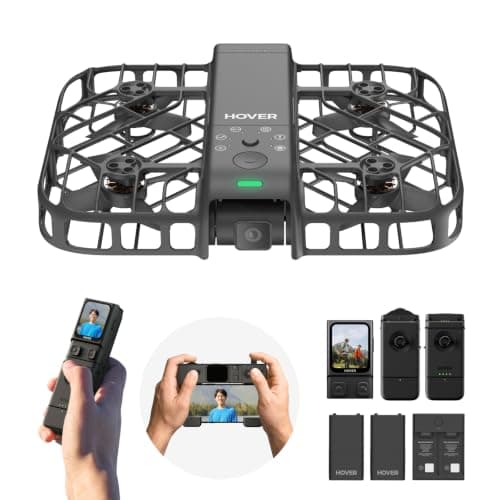 HOVERAir X1 Smart ドローン カメラ付き 100g未満 免許不要 ホバーエアー AI飛行カメラ 自動帰還 HDR動画撮影 室内外（黒）