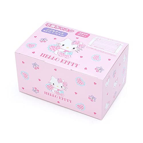サンリオ(SANRIO) マスク 不織布 立体 子供用 30枚 ボックス ハローキティ キティちゃん hello kitty プリーツタイプ 個別包装 耳にやさしい耳ひも ノーズフィッター キャラクター 186775