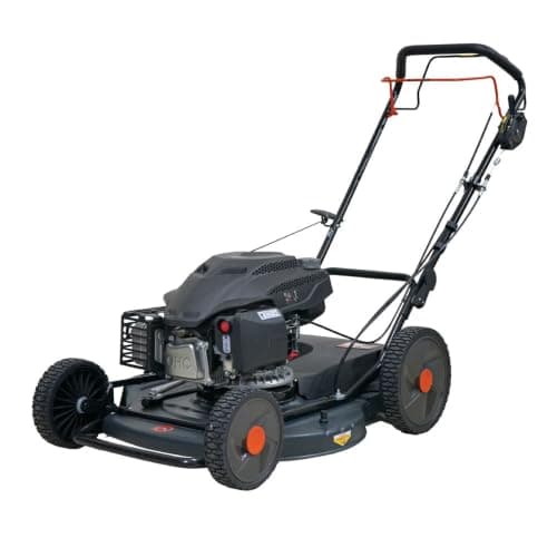 プラウ 自走式 草刈り機 速度調整つき WGC530 国内ブランドエンジン メイキ 刈幅53cm 2枚フリー刃 刈高さ 20～70mm サイド排出 芝刈り機 PLOW クサノザウルス (マットダークグレー)