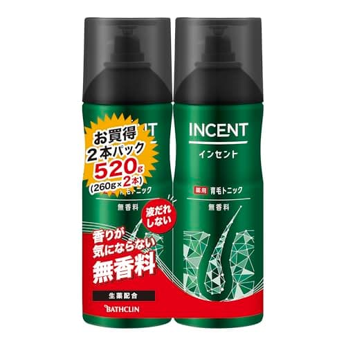 インセント薬用育毛トニック 無香料 【医薬部外品】 260g×2本 男性向け 育毛剤