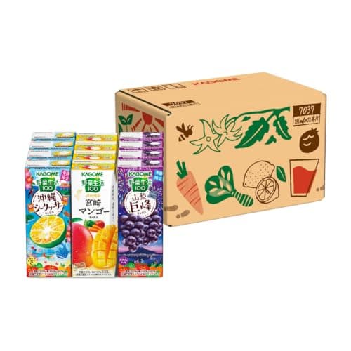 カゴメ 野菜生活100 季節限定めぐみめぐる アソートセット 195mll紙パック×12本(3種×各4本)【EC限定 飲み比べ お試しセット】