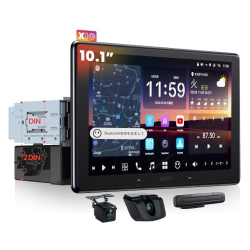 [10.1インチ] ATOTOZONE X10 AI Androidナビ、ディスプレイオーディオ2DIN＆1DIN対応、 4G LTE・クラウドSIM