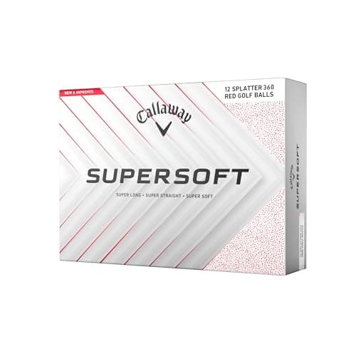 キャロウェイ(Callaway) ゴルフボール SUPERSFOT 25 RED SPLATTER 1ダース(12個入り) 2ピース構造 レッドスプラッター・ホワイト