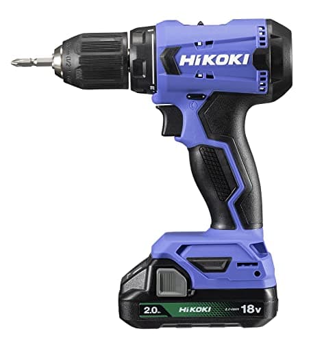 HiKOKI(ハイコーキ) 18V コードレス ドライバドリル チャック 2.0-13mm 20段クラッチ 2.0Ah 蓄電池×2個 充電器 ケース付 FDS18DA(2BG)