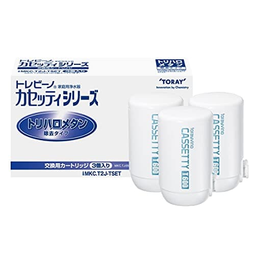【Amazon.co.jp限定】 東レ トレビーノ MKC.TJ×3個セット カセッティシリーズ (トリハロメタン除去タイプ) 交換用 カートリッジ 浄水器 蛇口 直結型 日本製 MKC.T2J-TSET