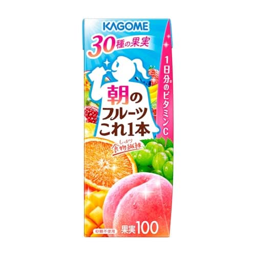 カゴメ フルーツジュース 朝のフルーツこれ一本 200ml×24本 砂糖不使用 紙パック