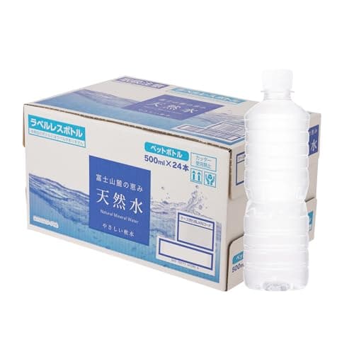 富士山麓 天然水 ラベルレス 500ml×24本