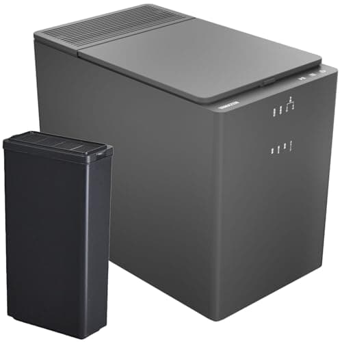 [山善] 生ゴミ処理機 乾燥粉砕式 2.6L 助成金対象 予約タイマー/クリーンモード/省エネモード搭載 静音 消臭 活性炭フィルター 減量率90％以上 グレー YGDA-3050(H)