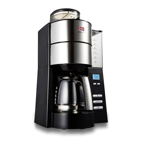 メリタ(Melitta) 全自動 コニカル式 コーヒーメーカー ミル付き アロマフレッシュ　6杯用【豆・粉対応/豆・水計量不要/ミル機能/挽き目段階調節可能/タイマー予約機能/保温機能付】