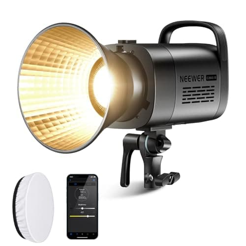 NEEWER CB60B LEDビデオライト 撮影用ライト 70W COB定常光 2.4G&APP制御 ディフューザー付き
