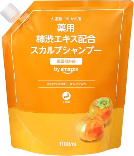 by Amazon 薬用 柿渋スカルプシャンプー 大容量 詰替え用 1100ml