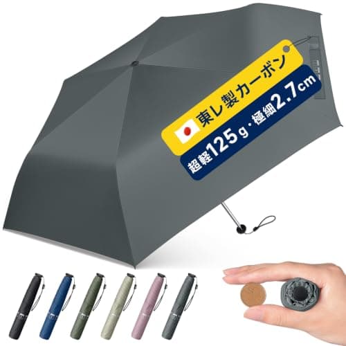 折りたたみ傘 軽量 125g 【日本東麗製カーボン・ドイツ賞・3つ国際特許】 おりたたみ傘 大きいサイズ 日傘 メンズ レディース 日傘 晴雨兼用