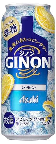 GINON(ジノン) レモン アサヒ チューハイ500ml×24本 ジンサワー 酎ハイ お酒 【無糖】