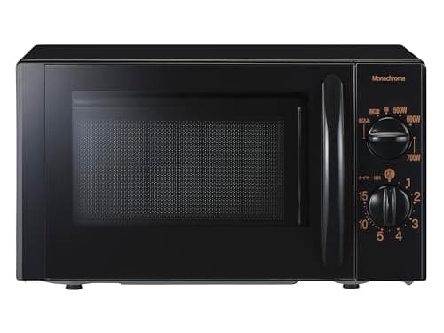 【Amazon.co.jp限定】 コイズミ 単機能 電子レンジ 17L ターンテーブル 【50Hz専用】 東日本 一人暮らし 簡単操作 ダイヤル式 大きめ文字 ブラック KRD-1701/K5