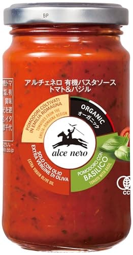 ALCE NERO(アルチェネロ) 有機 パスタソース トマト & バジル 200g (オーガニック イタリア産) 1個