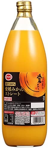 POM(ポン) 愛媛みかんストレート1000ml ×6本