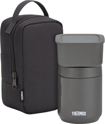 【食洗機対応モデル】 サーモス 真空断熱スープランチセット 400ml ダークグレー スープジャー・容器セット JEE-800 DGY