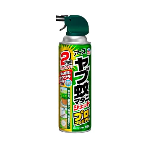 アースジェット ヤブ蚊マダニジェット 駆除 忌避 スプレー プロプレミアム 450ml 害虫駆除スプレー 屋外 ボウフラ 防除用医薬部外品
