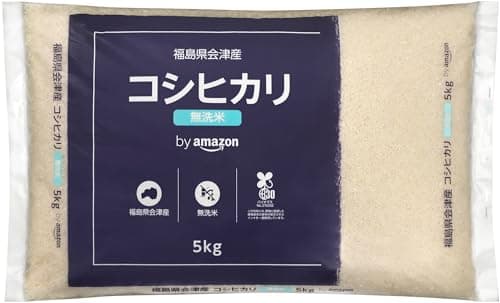 by Amazon 会津産 コシヒカリ 無洗米 5kg 令和7年産