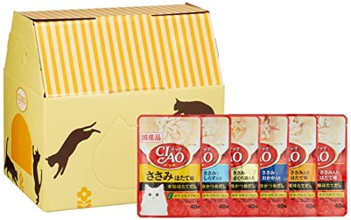 Figaro(フィガロ) CIAOパウチ 6種類のバラエティ 40g×48袋 猫用 ウェットフード