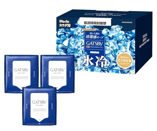 GATSBY(ギャツビー) 【医薬部外品】 アイスデオドラント ボディペーパー アイスシトラス [ 爽快 氷冷 ] [ 制汗 ] メンズ ボディシート セット 外装袋レス仕様 30枚×3個 【Amazon.co.jp 限定】
