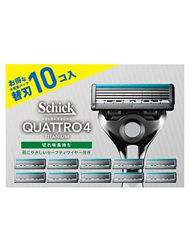 Schick(シック) クアトロ4チタニウム 4枚刃 替刃(10コ入) 髭剃り カミソリ