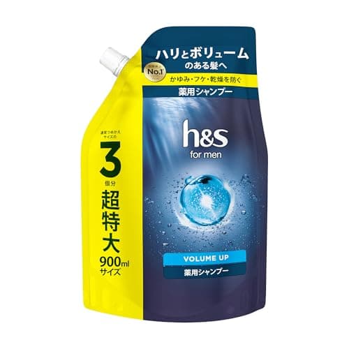 h&s for men シャンプー 900mL [3 個分] 詰替え用 ボリュームアップ エイチアンドエス フォーメン