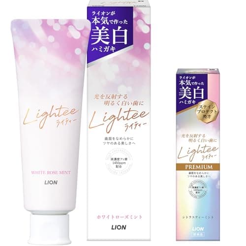 Lightee(ライティー) [医薬部外品] ホワイトニング ハミガキ ホワイトローズミント ペースト 歯磨き粉 100g+ミニハミガキ付 【Amazon.co.jp限定】